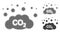 CO2 Gas Emission Halftone Dotted Icon