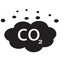 Co2 icon on white background. flat style. carbon dioxide icon for your web site design, logo, app, UI. Co2 emissions symbol.