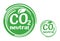 CO2 neutral eco sign in creative spiral decoration