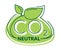 CO2 neutral green decorative sticker