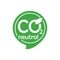 CO2 neutral green stamp - zero carbon footprint