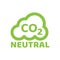 Co2 neutral green vector sticker