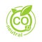 CO2 neutral - no carbon emissions sign
