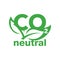 CO2 neutral stamp - carbon emissions free