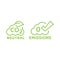 CO2 neutral and zero emissions cloud vector icon