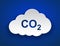 CO2 paper cloud icon, smoke pollutant damage, smog pollution concept, environmental pollution, emissions, carbon dioxide formula