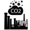 CO2 pollution by greenhouse gases.