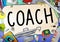 Coach Coaching Guide Instructor Leader Manager Tutor Concept