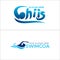 Coach swim sport logo design