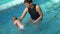 Coach teach baby to dive