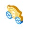 coach transport wedding isometric icon vector illustration