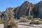 Coachella Valley, rocky wall along a wash