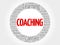 COACHING circle word cloud