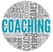 Coaching concept in tag cloud