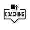 Coaching sign. coaching paper speech bubble. coaching tag. coaching banner