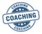 coaching stamp. coaching round grunge sign.