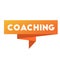 Coaching stamp on white