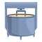 Coagulation cheese machine icon, cartoon style