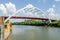 Coal barge being pushed up te CUmberland River near Downtown Nashville