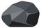 Coal boulder. Cartoon game stone. Rock element