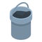 Coal bucket icon, isometric style