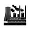 Coal factory color line icon. Pictogram for web page