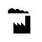 Coal factory silhouette icon. Clipart image