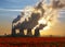 Coal Fired Power Plant and Poppy Field