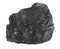 Coal isolated on white background, close up. Natural black hard coal. Diamond coal. Metallurgical anthracite coal