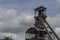 For coal mine elevators under a dramatic sky near Maasmechelen Village