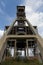 For coal mine elevators under a dramatic sky near Maasmechelen Village