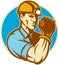 Coal Miner With Clenched Fist Retro