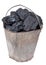 Coal piece in the bucket