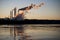 Coal Power Plant at Sunset - Ohio River - Ohio and Kentucky