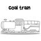 Coal train of hand draw vector