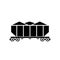 Coal train wagon silhouette icon