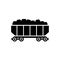 Coal train wagon silhouette icon