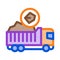Coal truck icon vector outline illustration