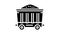 coal wagon glyph icon animation
