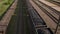 Coal wagons on railway tracks slowmo