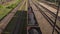 Coal wagons on railway tracks slowmo