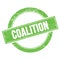 COALITION text on green grungy round stamp