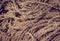 Coarse coconut rope as a background