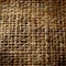 Coarse elegance Detailed close up highlighting the weave of burlap fabric