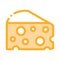 Coarse triangular cheese bar icon vector outline illustration