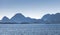 Coasal mountains, empty Norwegian landscape