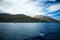 The coasr of Salina Island in the aeolian Islands, Sicily. Sea vIew from the boat