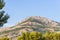 Coast of Adriatic sea. Mountains in Montenegro