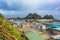 The coast along Tappi in front of the Tsugaru Strait, Aomori, Honshu, Japan