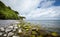 Coast of the Baltic Sea.  Steep cliffs and beach on the island of Rugen in Germany